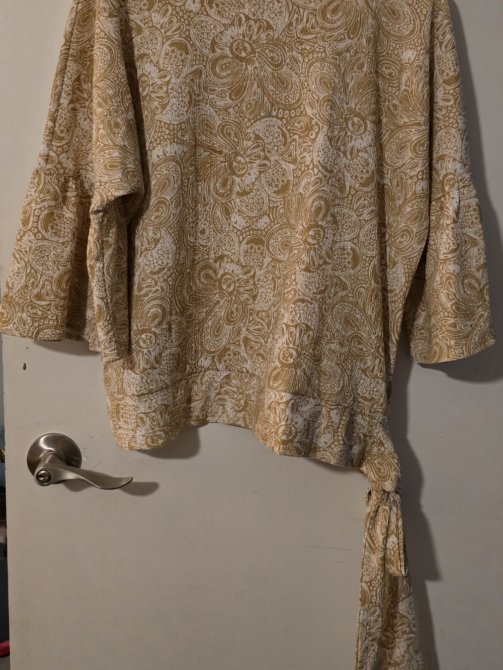 MICHAEL Michael Kors Mustard Paisley Tie-Hem Tunic